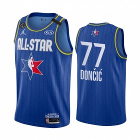 Dres NBA Dallas Mavericks Luka Doncic 77 2020 All-Star Jordan Brand Plava Swingman